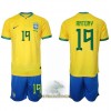 Officiële Voetbalshirt + Korte Broek Brazilië Antony 19 Thuis WK 2022 - Kids